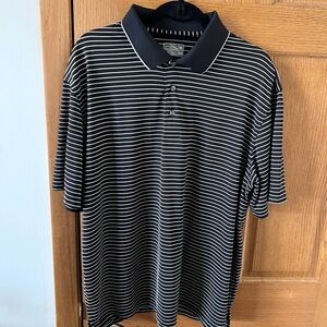 ⛳️ PGA Champions Tour Black and White Striped XL Men’s Golf Shirt